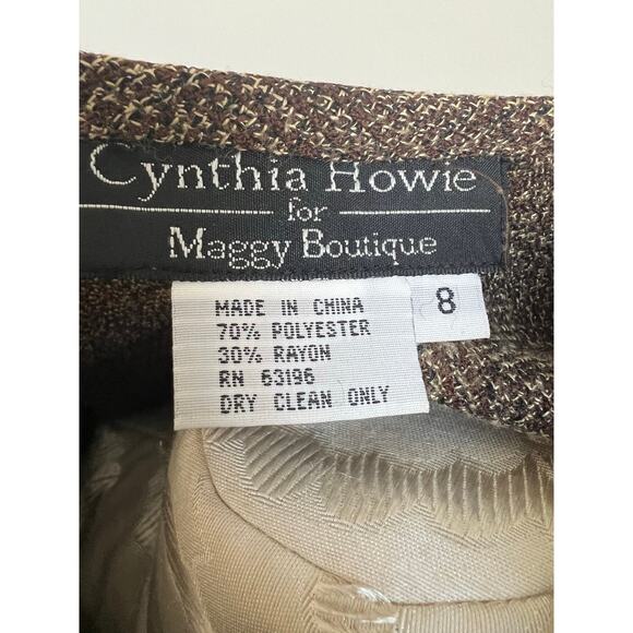 Cynthia Howie Vintage Classic Tweed Full Button Closure Blazer Size 8 - Picture 7 of 7